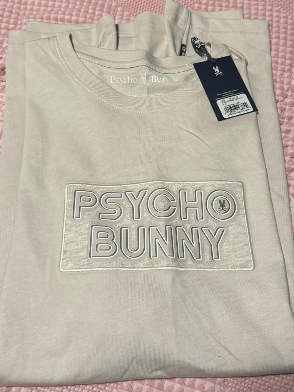Psycho Bunny Men's Short Sleeve Crew Neck T-Shirt Pima Cotton, Size 8 XXL NWT - Picture 1 of 7